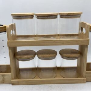 Wooden frame单个小瓶8*9.5 166g 单个油壶 6.5*25.5 268g 整体 43.5*10*25 2049g